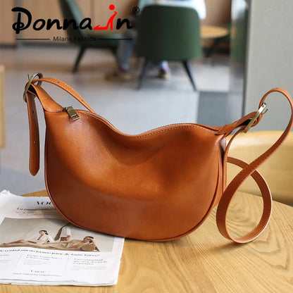 Damen Crossbody-Tasche Aus Pflanzlich Gegerbtem Leder | Vintage Stil