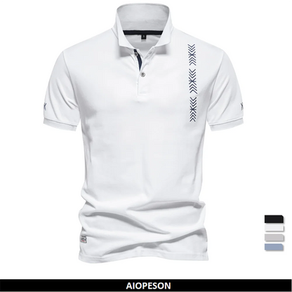 Herren-Rippstrick-Poloshirt mit atmungsaktiven Streifen und bequemem Kragen – hochwertiges Freizeitshirt