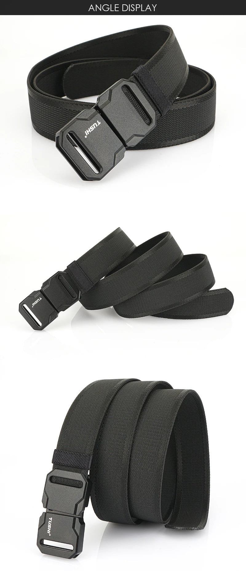 Herren-Gürtel mit Magnetischem Schnallenverschluss für Alltag und Freizeit aus Nylon