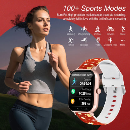 LIGE Multifunktions-Smartwatch für Männer und Frauen, Bluetooth, Anruf, Nachricht, Erinnerung, Sport, Schritt, Kalorien, Smartwatch, Weihnachtsarmband
