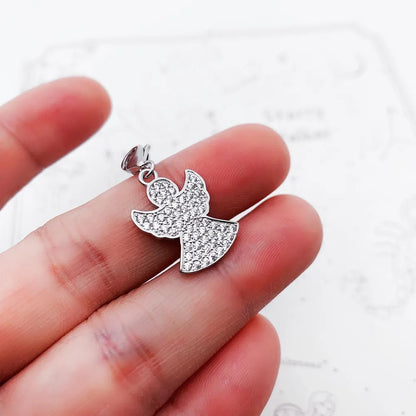 Damen-Charm-Anhänger Schutzengel Glück aus Sterlingsilber