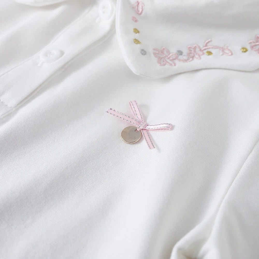 Mädchen Hemd Sommer Neue kinder Baby Nette Kurzarm Top Kleines Mädchen Baumwolle Stickerei Hemd
