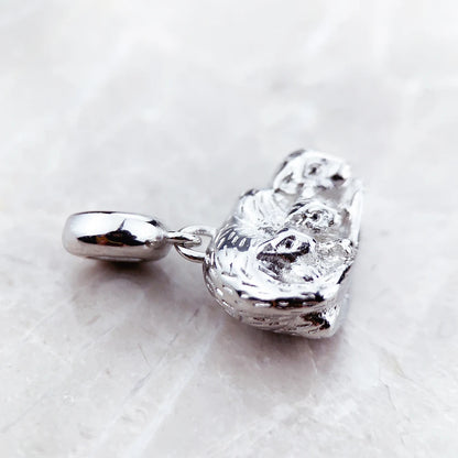 Damen-Charm-Anhänger Katze und Kätzchen süß Mutter aus Sterlingsilber