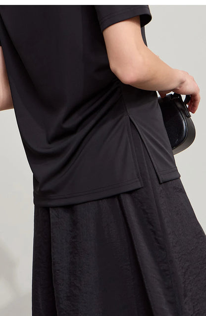 Damen T-Shirt im minimalistischen Stil mit klassischer Slim Fit Passform