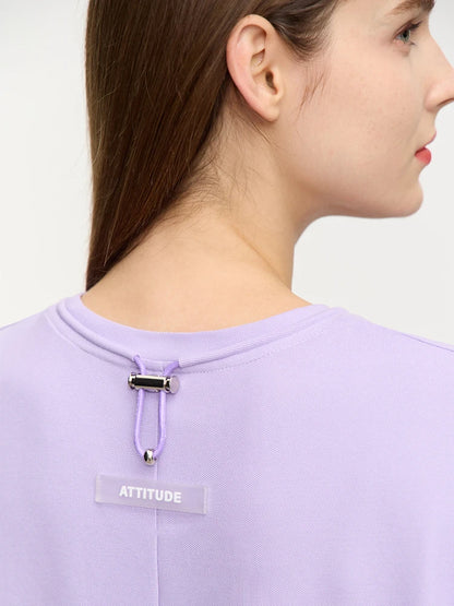 Damen T-Shirt im minimalistischen Stil mit lässigen kurzen Ärmeln