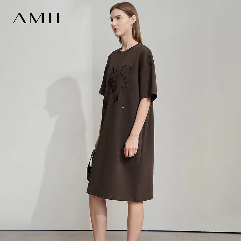Elegantes Strickkleid Für Damen Mit Stretch Und Stickerei