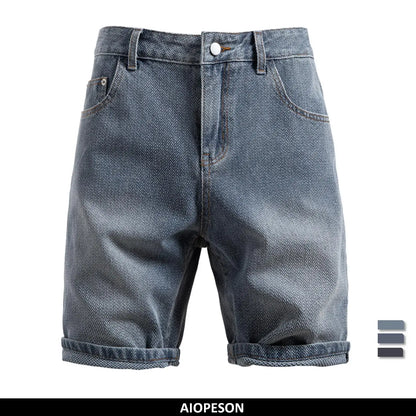 Retro-Denim Shorts Aus Baumwollmischung | Lässige Streetwear