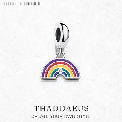 Damen-Charm-Anhänger Regenbogen Stolz aus Sterlingsilber