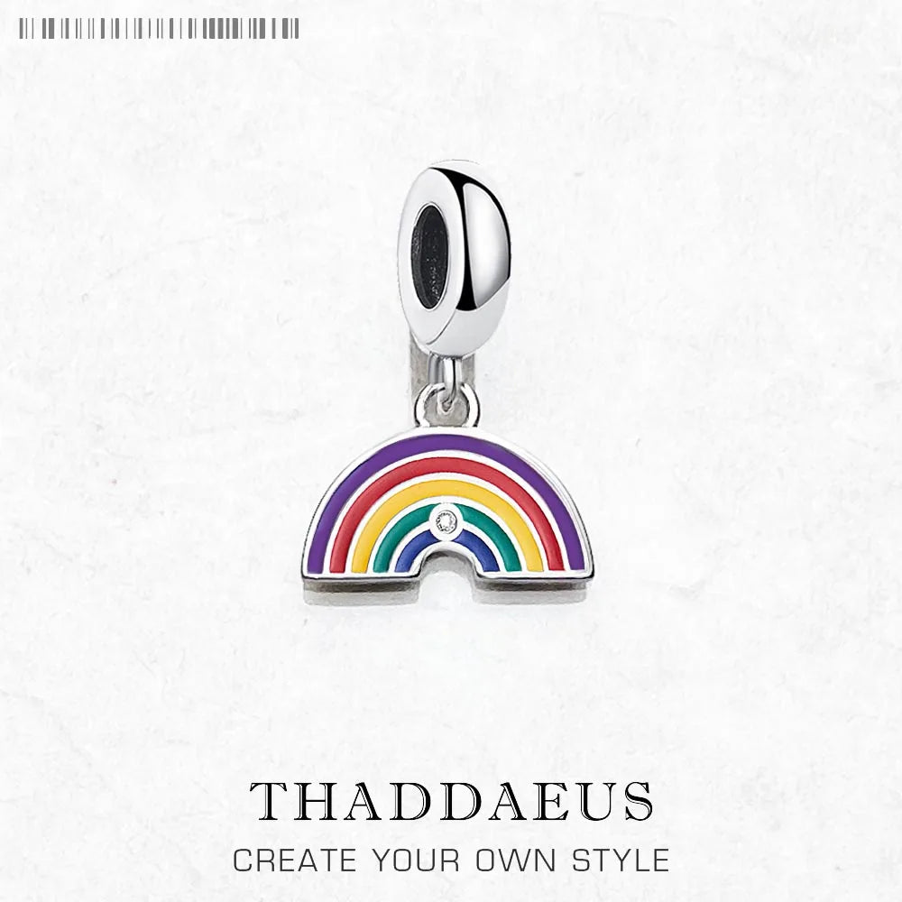 Damen-Charm-Anhänger Regenbogen Stolz II aus Sterlingsilber