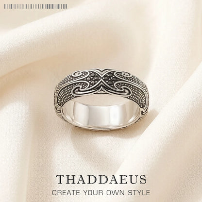 Damen-Ring Maori-Bandring Ethno aus Sterlingsilber