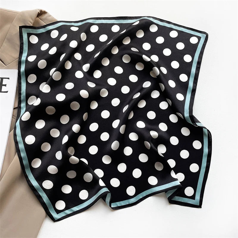 Damen Seidenschal klein Krawatte Haarband Bandana Foulard Kopftuch bedruckt B