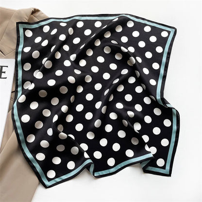 Damen Seidenschal klein Krawatte Haarband Bandana Foulard Kopftuch bedruckt B