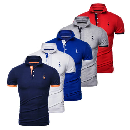 Formstabiles Poloshirt Herren Mit Giraffenprint Premium 5er Set