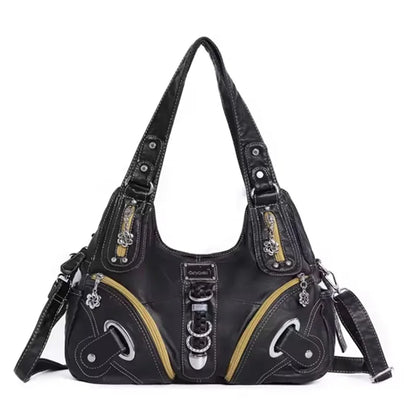 Damen-Schultertasche Mit Buntem Muster Und Vielseitigem Alltagsbegleiter Für Alltag Und Freizeit