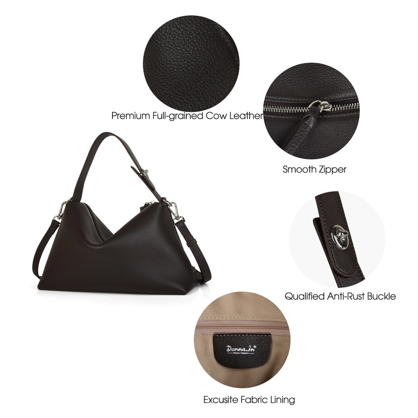 Leder-Tote Vollnarbenleder | Vielseitige Damenhandtasche