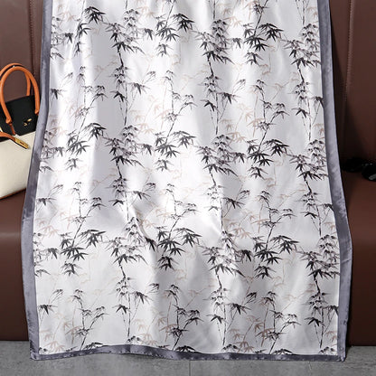 Damen Satin Seidenschal Hijab Sommer Sonnenschutz Strand Kopftuch Foulard