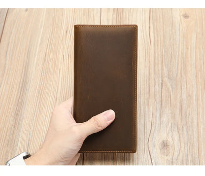 Unisex Geldbörse Clutch Mit RFID-Schutz Und Mehrfachen Kartenfächern Aus Echtem Leder Mit Telefonfach
