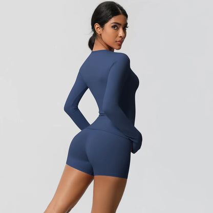 Frauen Yoga Set Schnell Trocknend Nylon Spandex Sport