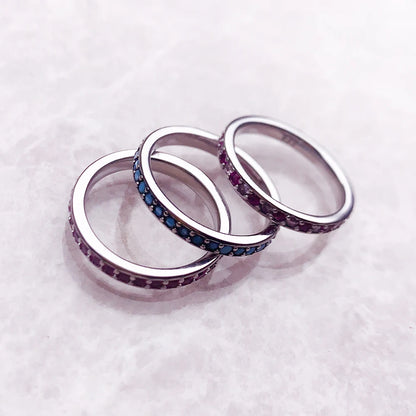Damen-Ring Eleganz bunte Steine aus Sterlingsilber