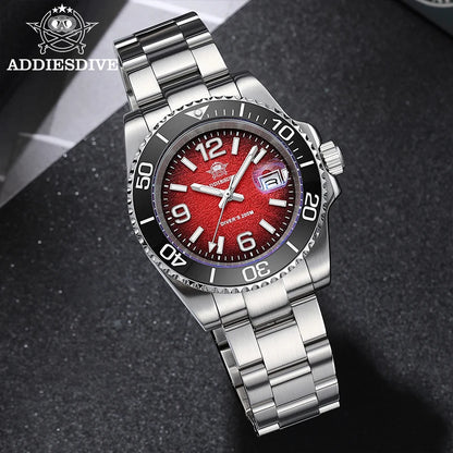 Herren-Taucheruhr 41 mm mit 316L-Stahl und 200 m Tiefe