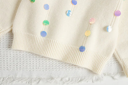 Mädchen Pullover mit bunten Pailletten für Kinder im Alter von 1-5 Jahren