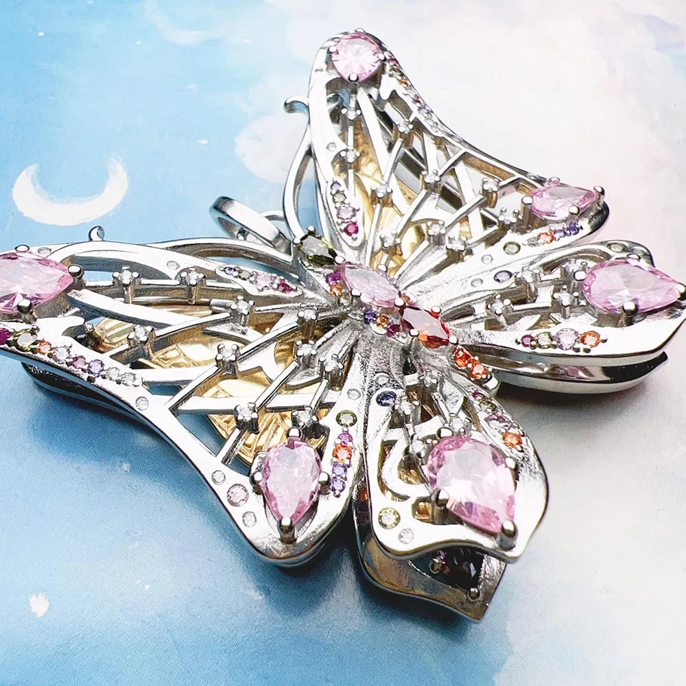 Damen-Charm-Anhänger Schmetterling Natur Böhmen aus Sterlingsilber