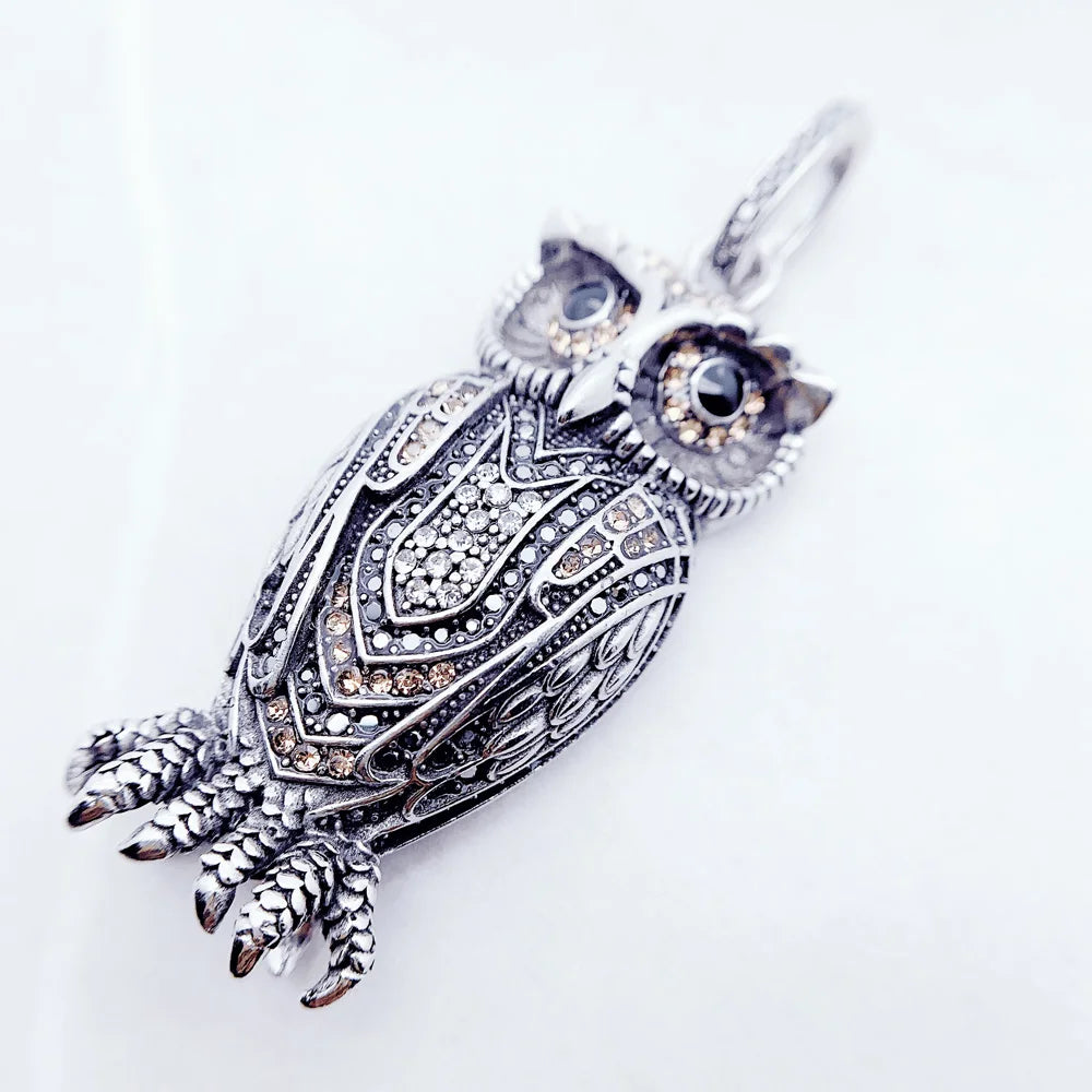 Damen-Charm-Anhänger Eule süß II aus Sterlingsilber