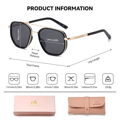 Sonnenbrille Metall leicht UV400 Fahren polarisiert Herren Damen