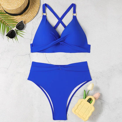 Sexy Damen-Bikini-Set mit Bräunungseffekt – dreiteiliges Badeanzug-Set für Strand und Pool