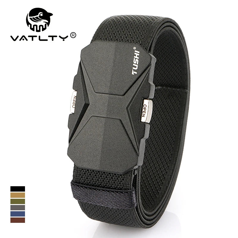Herren-Gürtel Aus Nylonband Elastisch Mit Schnellverschluss Und Matte Metall-Schnalle Für Outdoor
