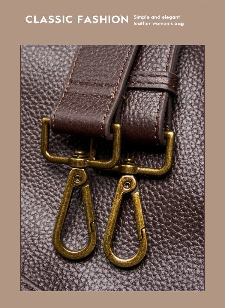 Damen Handtasche aus echtem Leder mit großer Kapazität
