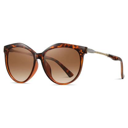 Damen-Sonnenbrille Cat Eye oval Farbverlauf UV400 polarisiert Basis