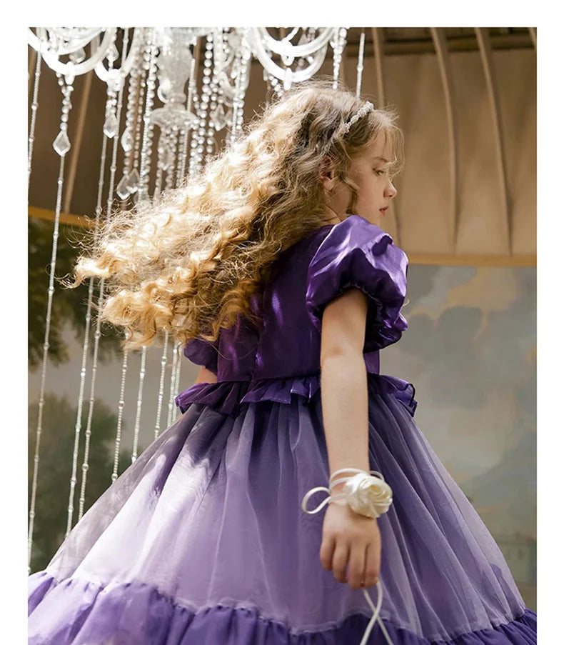Ärmelloses Sommerkleid aus 100% Baumwolle in Grün für Mädchen – Prinzessinnen-Design, ideal für Geburtstagsfeiern, 80 cm