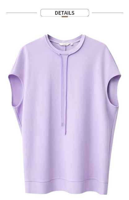 Damen T-Shirt im minimalistischen Stil mit lässigen kurzen Ärmeln