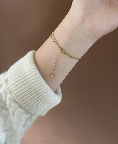 Damen-Kettenarmband doppellagig aus Titanstahl