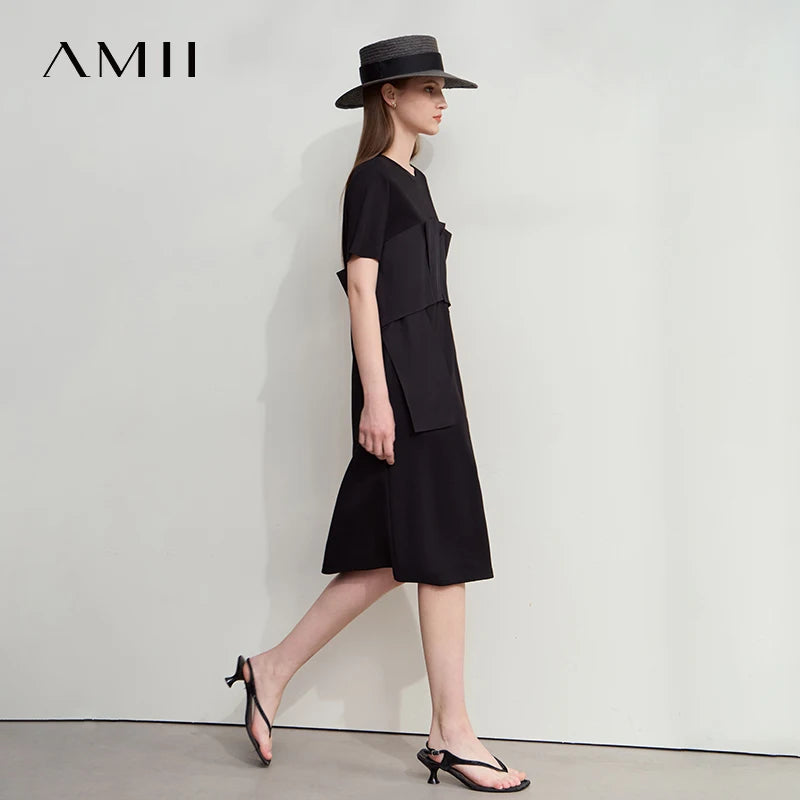 Elegantes Damen Sommerkleid Aus Viskose Strick Mit Lockerer Passform