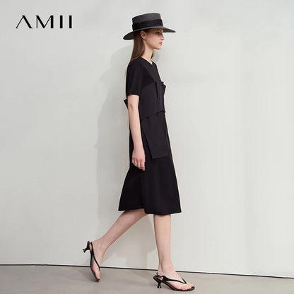 Elegantes Damen Sommerkleid Aus Viskose Strick Mit Lockerer Passform