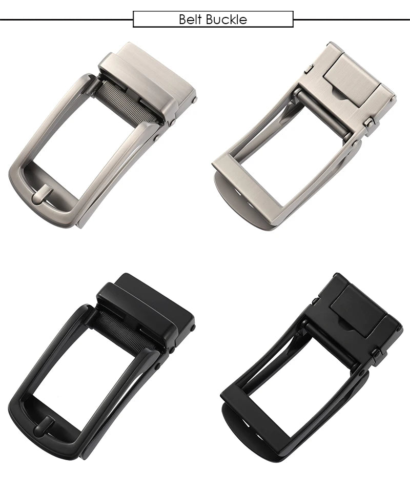 Herren-Gürtel Aus Echtem Leder Mit Automatik-Schnalle Für Anzug Und Business, 31 mm Breite