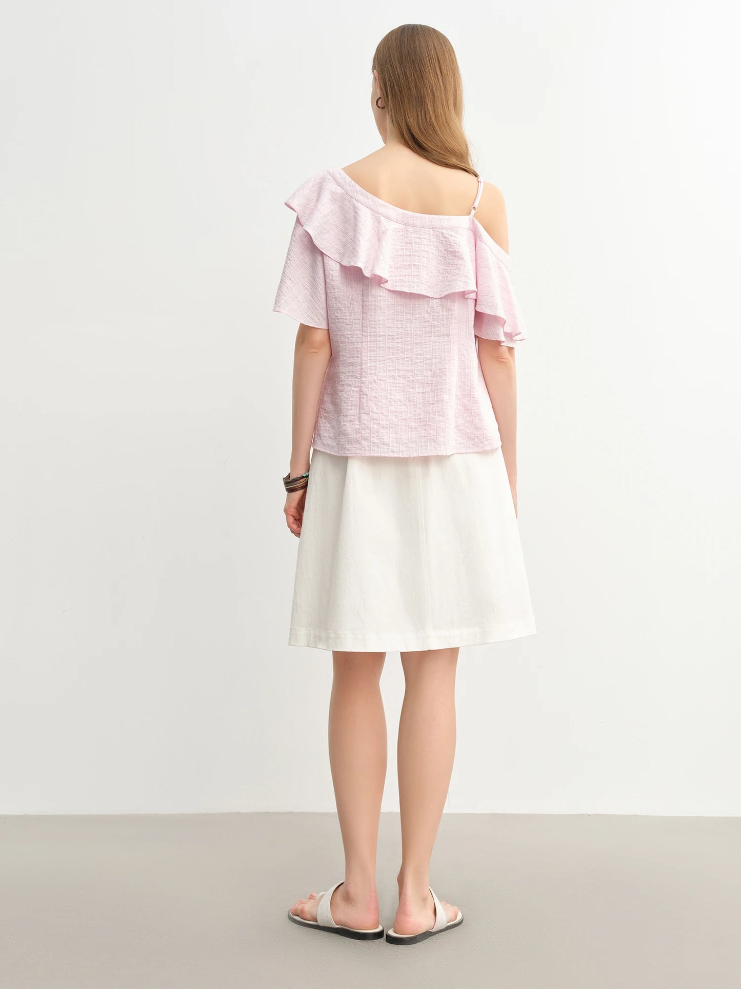 Kurzarm-Damenbluse im Workwear-Stil mit Kordelzug – ideal für den Sommer und den Büroalltag