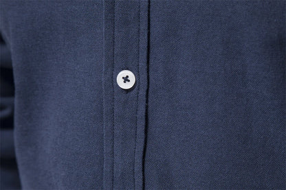 Herren Oxford Hemd aus Baumwolle mit langen Ärmeln für Casual-Look