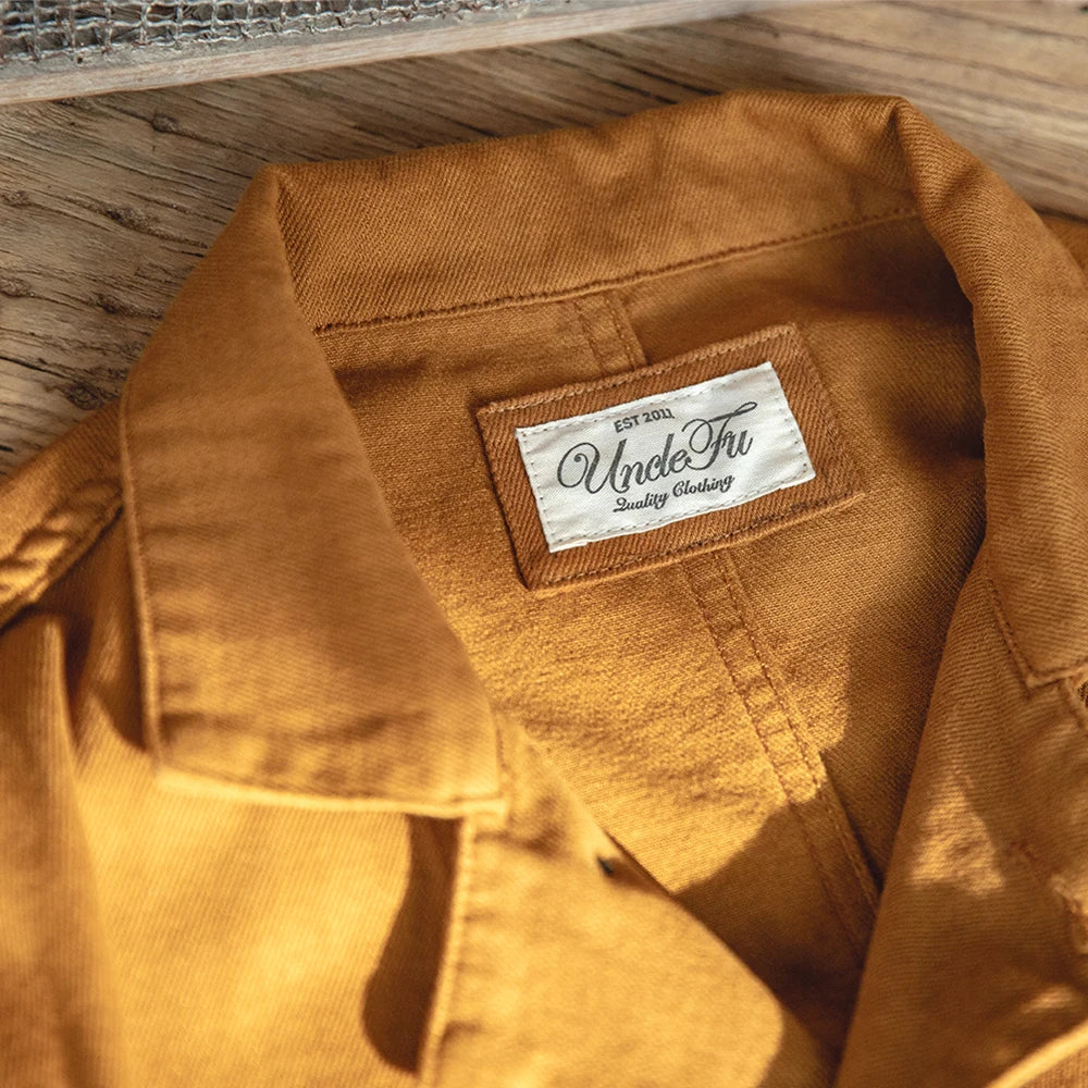 Herren Jacke Ingwerfarben Arbeitskleidungsjacke mit mehreren Taschen lässige Jagdjacke