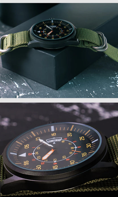 Herren-Quarzuhr mit Nylonarmband für Alltag und Freizeit