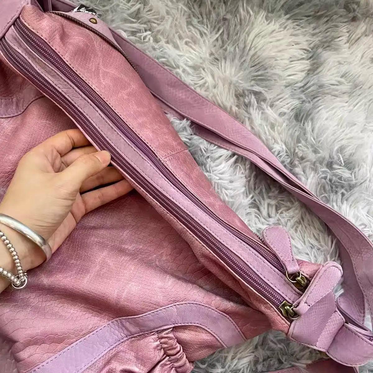 Damen-Schultertasche aus PU Vintage-Look mit Mehrfachfächern und Großem Hauptfach für Alltagsbedarf
