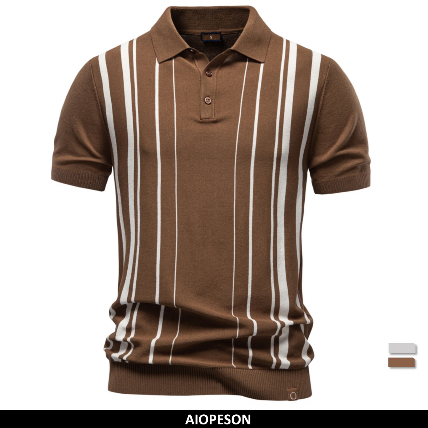 Gestreiftes Poloshirt Für Herren Mit Old Money Stil Und Atmungsaktiv