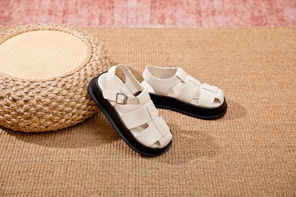 AIYUQI Women's Sandals Closed toe 2025 Summer New Women Roman Sandals Leisure Thick Soled Fashion Woven Women's Shoes Sandals