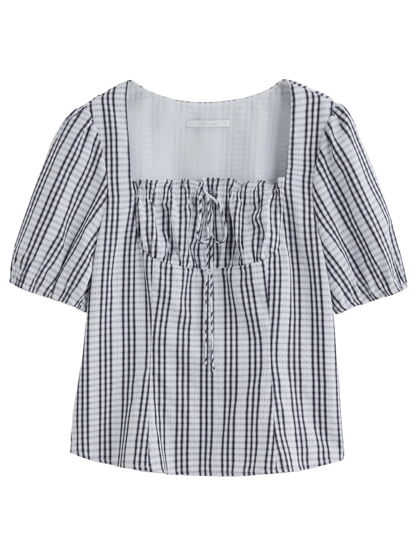 Kurzärmeliges Damen-Shirt im maritimen Stil mit Kontrastkragen – figurbetont und vielseitig kombinierbar