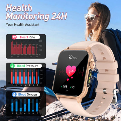 LIGE Neue Smart Watch 1,96 Zoll HD Display Antwort Anruf Nachricht Vorschau DIY Zifferblatt Gesundheitsüberwachung Sport Smartwatch Männer Frauen 2025