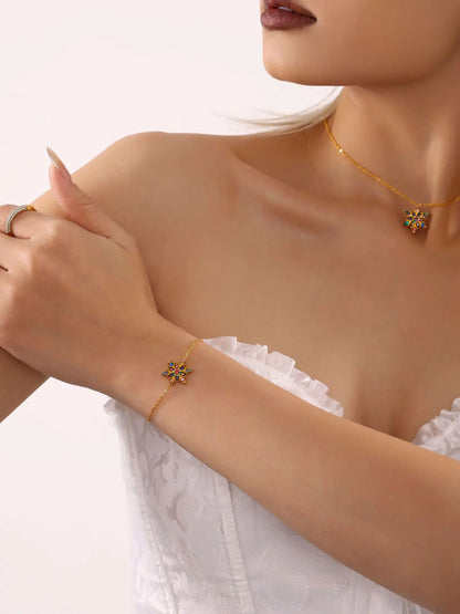 Damen-Armband Schneeflocke mit Zirkonia