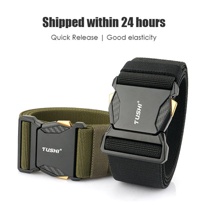Herren-Gürtel Elastisch 50 mm Breite Mit Schnellverschluss für Outdoor und Freizeit Komfort