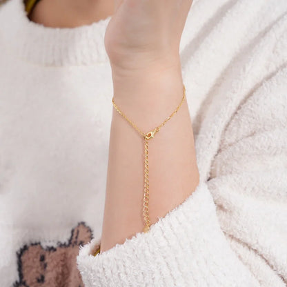 Damen-Armband Kleeblatt mit Moissanit in Gold